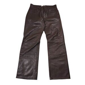 Gap Vintage Leather Pants in Brown